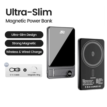 MagSafe 10000mAh Ultra Slim Power Bank with Magnetic Wireless 20W Fast Charging for iPhone Samsung Xiaomi iWatch