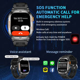 2025 New Men Smart Watch Built-in GPS Compass Outdoor 630mah Large Battery Sports Positioning Flashlight