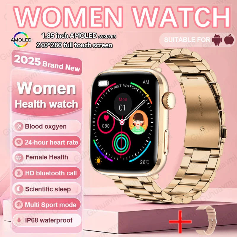 2025 New For Xiaomi Women AI Smart  watchDiagnosis Smart Watch HRV+PPG Blood Pressure Blood oxygen Health monitor IP68 NFC