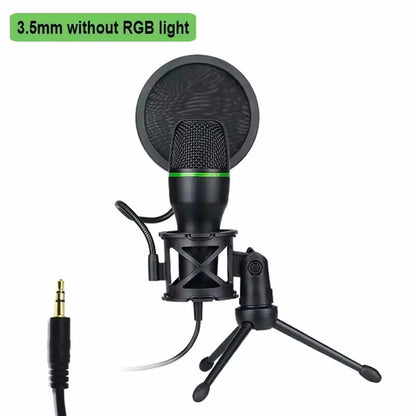 Condenser USB Wired Microphone – Professional Gaming & Streaming Mic for PC, Laptop, Podcast with RGB