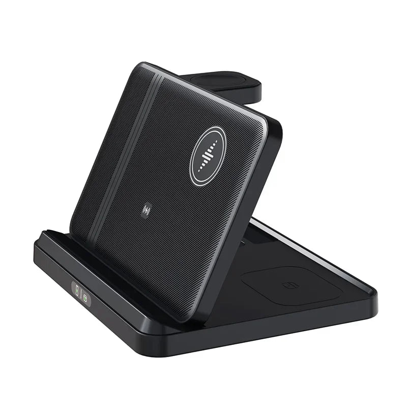 3 in 1 Foldable Fast Charging Dock Station Wireless Charger Stand For Samsung Z Fold Zflip5 S25 S24 Ultra Galaxy Watch 6 5 Buds2