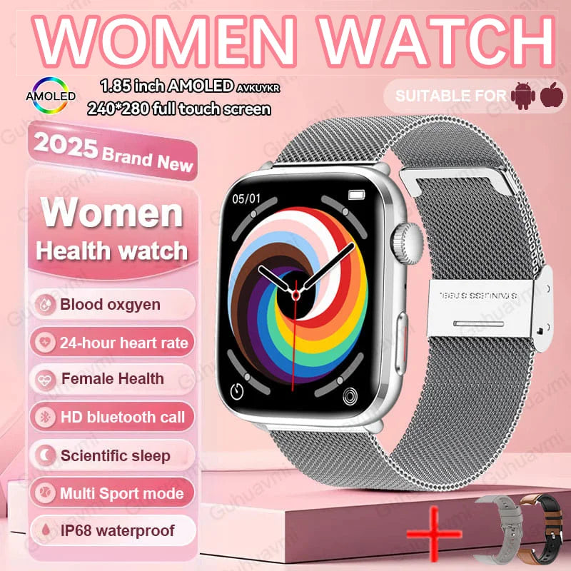 2025 New For Xiaomi Women AI Smart  watchDiagnosis Smart Watch HRV+PPG Blood Pressure Blood oxygen Health monitor IP68 NFC