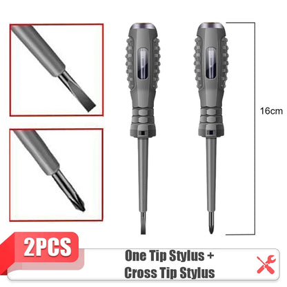 2pcs Electrician Screwdrivers with 12-220V Voltage Tester Pen