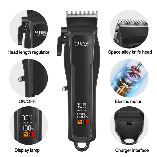 Professional Hair & Beard Trimmer – Cordless, Rechargeable Grooming Kit