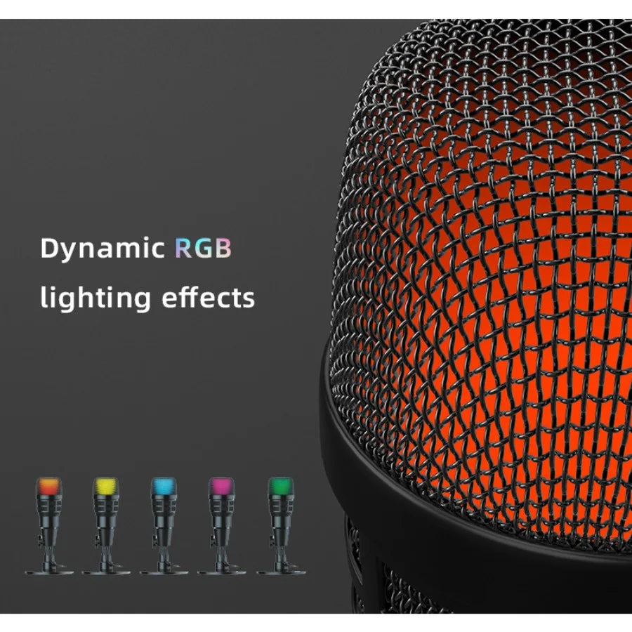 USB Condenser Microphone – Noise Cancelling Mic for PC, Mac, Streaming & Gaming