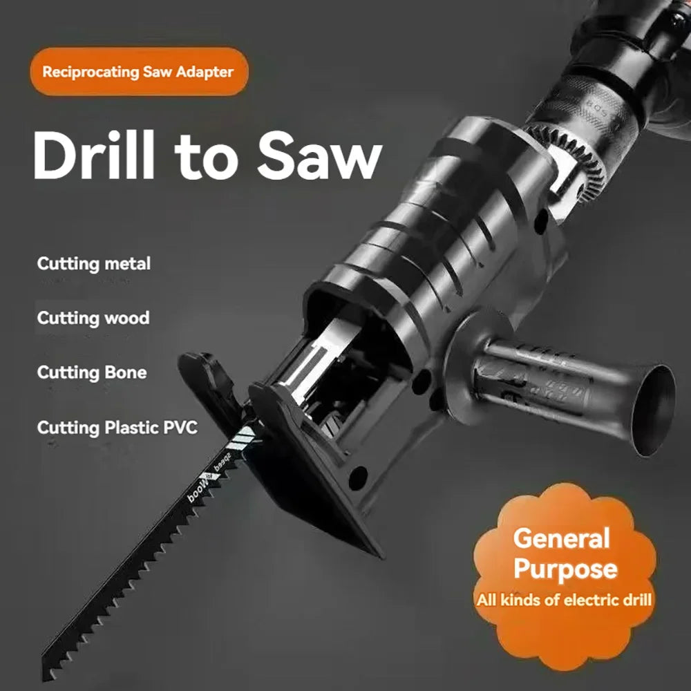 Portable Reciprocating Saw Adapter – Electric Drill Modified Jigsaw