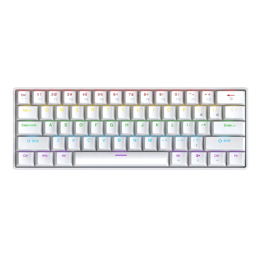 APAYADO K61 Wired 60% Mechanical Keyboard – RGB Backlit, Phantom Switches, Compact Gaming