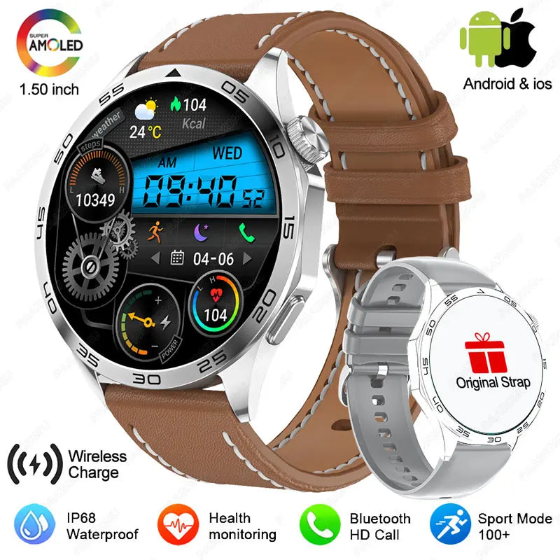 2025 New For Huawei Smart Watch Men Watch 4 Pro+ 1.50 Inch HD Screen Bluetooth Call Health Monitoring New Watch 4