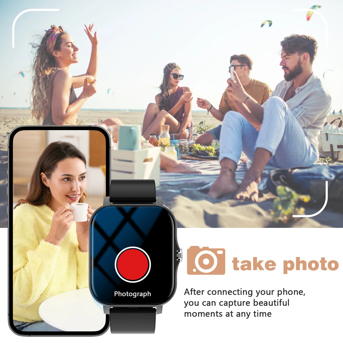 LAXASFIT smart watch  1.52 inch HD screen watch  Bluetooth talk smartwatch  heart rate monitor  NFC smart watch  outdoor sports watch  men smartwatch