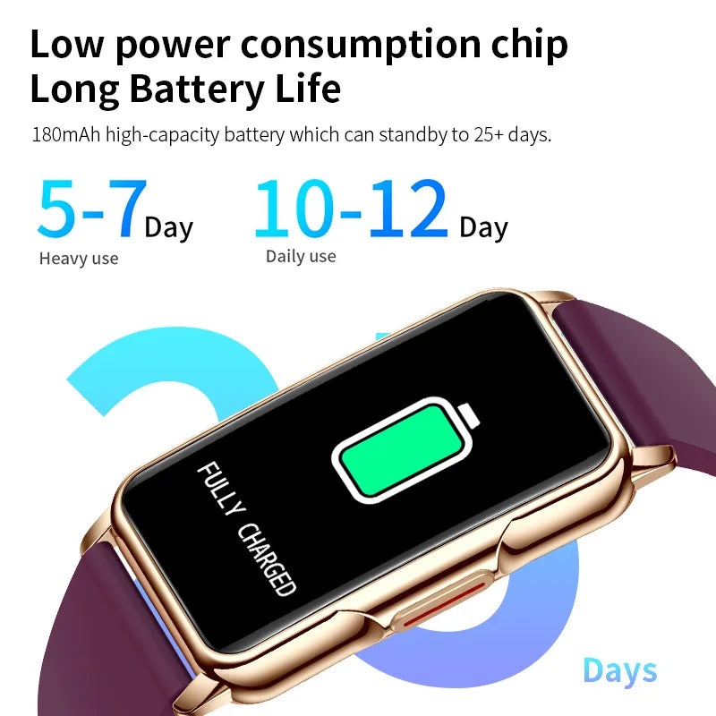 LIGE New Fashion Smart Watch Ladies Message Push Blood Pressure DIY Custom Dial Sports Bracelet Waterproof Men Women