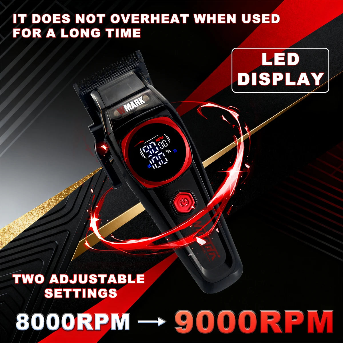 WMARK NG-8004 Hair Clipper – 2025 Brushless Motor, DLC Blade, Wireless Charging