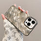 Luxury Plating Silicone Shiny Water Ripple Case For iPhone 16 15 14 13 12 11 Pro Max Plus Aesthetic Camera Protection Cool Cover