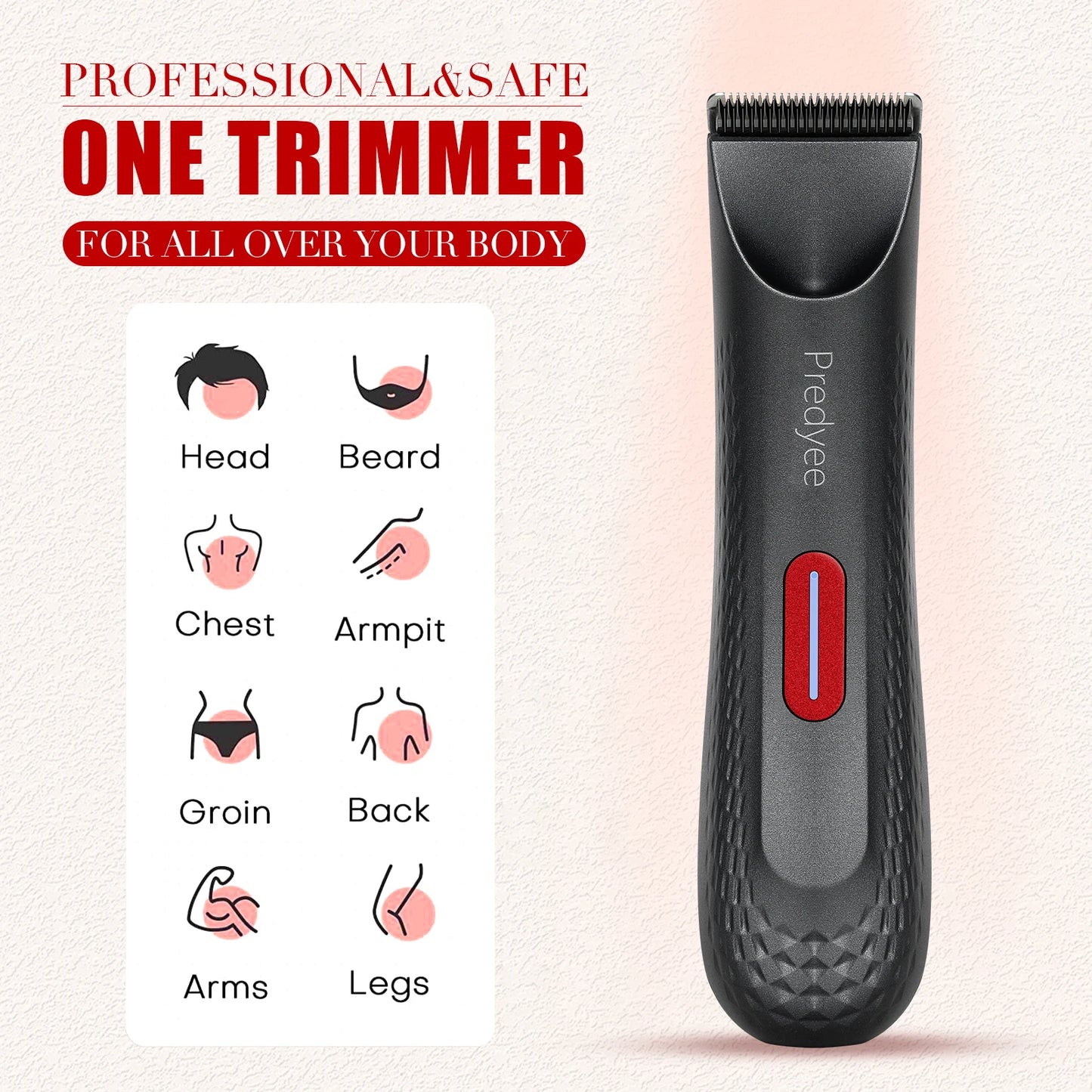 Women’s Electric Intimate Trimmer – Waterproof Body Groomer with Ceramic Blade
