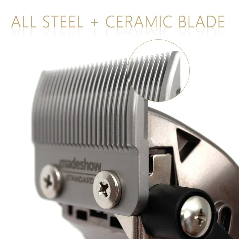 Madeshow M10/M11 Professional Hair Clipper – Titanium Ceramic Blade, 7000RPM Salon Trimmer