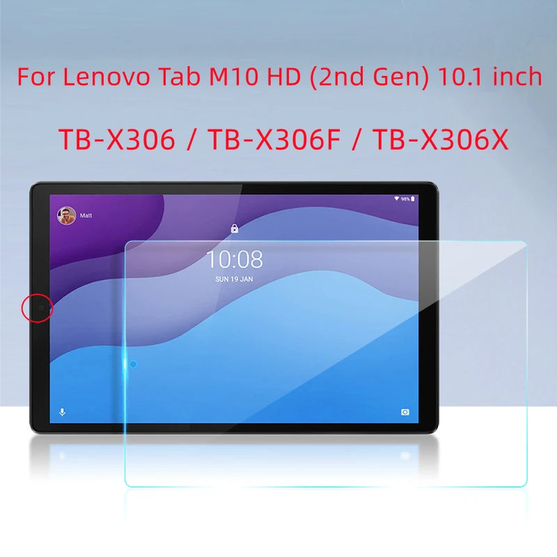 Tempered Glass Screen Protector For Lenovo Tab M10 HD 2nd Gen TB-X306 X505F X605F X605FC X605LC / M10 Plus X606F Tablet HD Film