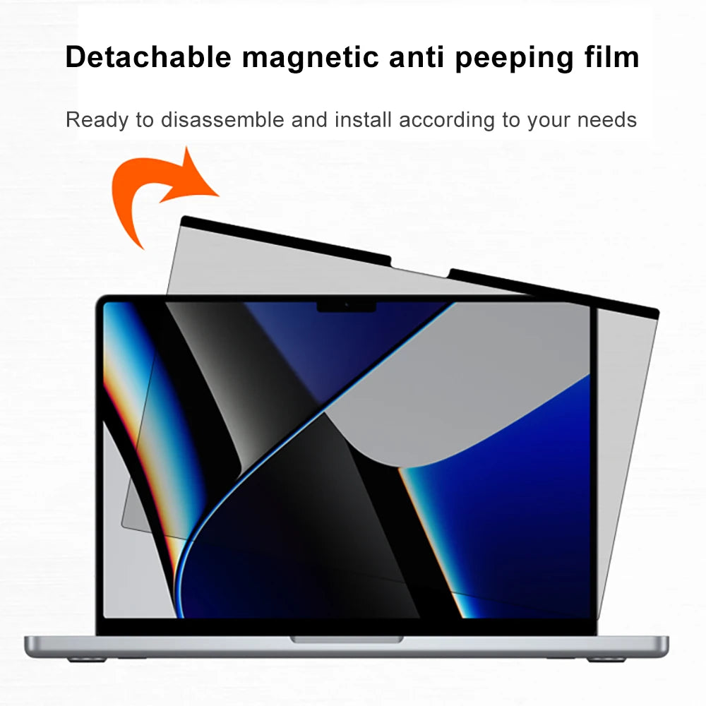 Magnetic Anti-peeping Screen Protector For Macbook Air 13.6 15 M1 M2 M3 M4 Pro 14 16 2023 Anti-peek Anti-spy Film Privacy Filter