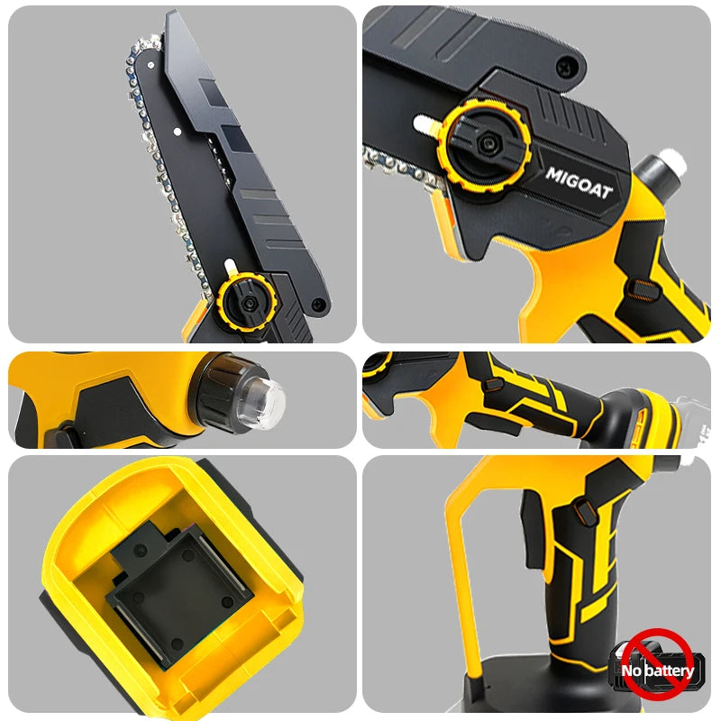 6" Cordless Brushless Electric Chainsaw – Portable Wood Saw for Makita 18V-20V Battery