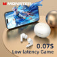 Monster MQT39 Wireless Bluetooth 6.0 Earphones TWS Hifi Stereo XNoise Reduction Gaming Sports With Mic