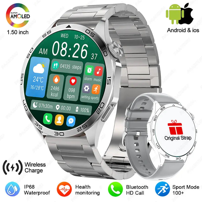 2025 New For Huawei Smart Watch Men Watch 4 Pro+ 1.50 Inch HD Screen Bluetooth Call Health Monitoring New Watch 4