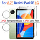Screen Protector for Redmi Pad SE 4G (8.7 inch) 2024 Tablet Tempered Glass Film Rear Camera Anti-fall/Anti-scratch 8.7