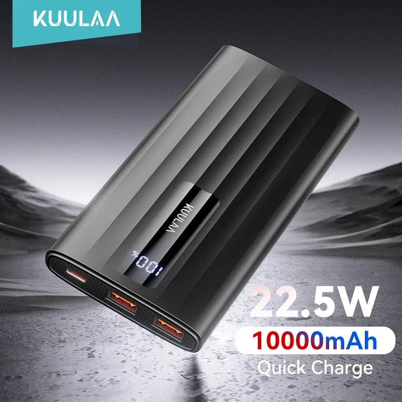 KUULAA Power Bank 10000mAh 22.5W PD Fast Charging Portable Charger External Battery for iPhone 15 14 13 Samsung Huawei