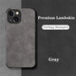 Luxury Shockproof Matte Lambskin Leather Case for iPhone 16 15 14 13 12 11 Pro X XR XS Max 7 8 Plus Soft Fabric Vintage Cover