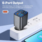 3PD+3USB 100W Wall Charger – QC 3.0 Fast Charging Adapter for iPhone, Samsung, Xiaomi & Huawei
