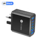 55W PD USB Charger 6 Ports Fast Charging Travel For iPhone Samsung Huawei Xiaomi Mobile Phone Quick 3.0