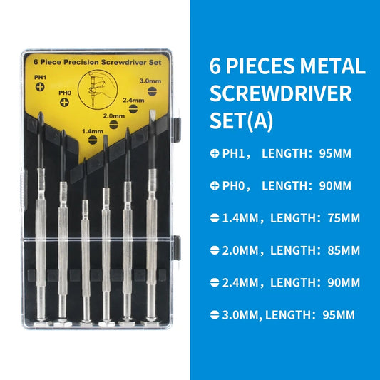 QUALITY 6Pcs/Set Micro Precision Screwdriver Set Mini Watchmakers Tools for Watch Jewelry Glasses Repairs Tool