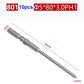 10pcs/lot 801 5mm Round Shank Magnetic Phillips Cross Screwdriver Bits Electric  bits PH0 PH1 PH2 80mm Full Length
