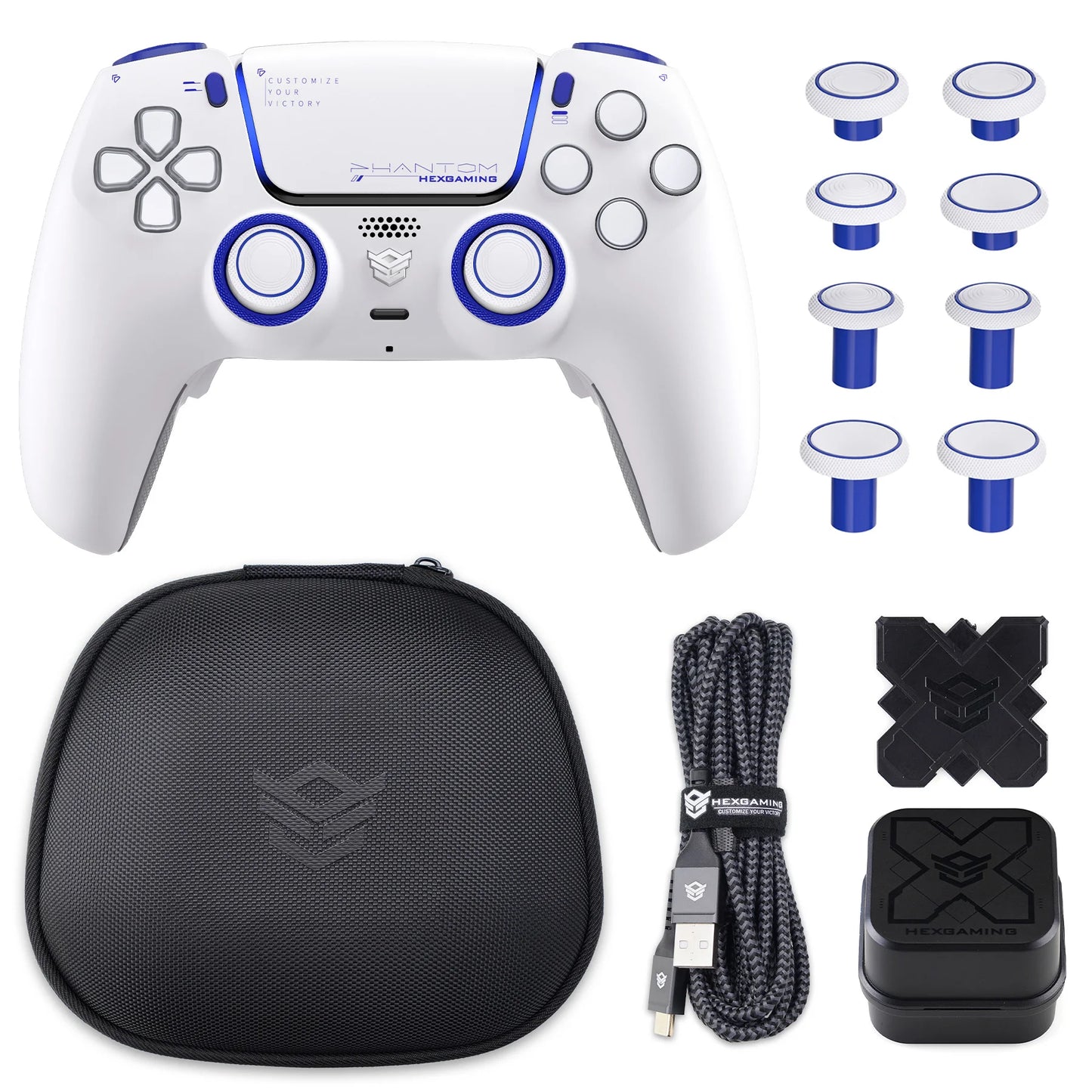 HEXGMING PHANTOM Wireless Bluetooth ALPS Joystick Controller – PS5, PC & Steam Compatible