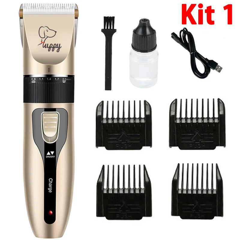 Electric Pet Clipper Grooming Kit – Rechargeable Dog & Cat Hair Trimmer Set