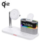 Qi2 5 In 1 Magnetic Wireless Charger Stand LED Night Light Alarm Clock for Samsung iPhone IWatch Airpods Fast Charging Station