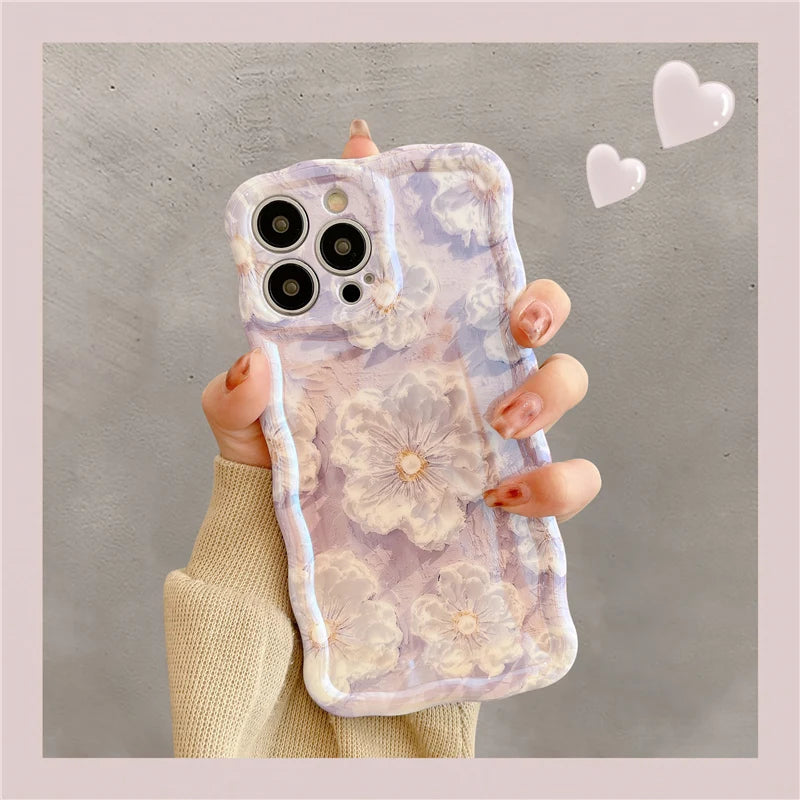 Luxury Laser Flowers Glitter iPhone Case For iPhone 17 Air 16 Pro Max 15 14 13 12 11 Plus Fashion Soft Silicone Shockproof