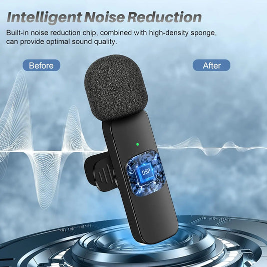 Wireless Lavalier Microphone – Mini Mic for iPhone, Android & Laptop, Live Streaming, Gaming & Recording