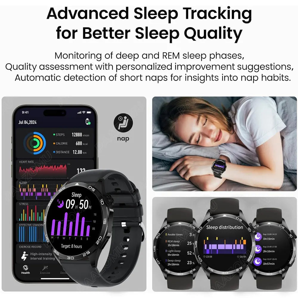 2025 New For Huawei Smart Watch Men Watch 4 Pro+ 1.50 Inch HD Screen Bluetooth Call Health Monitoring New Watch 4