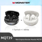 Monster MQT39 Wireless Bluetooth 6.0 Earphones TWS Hifi Stereo XNoise Reduction Gaming Sports With Mic