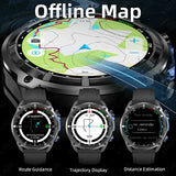 LIGE GPS Offline Map Smart Watch 860mAh Outdoor Sports Compass Altimeter 4GB Memory AMOLED Voice Call 3ATM Men Bracelets