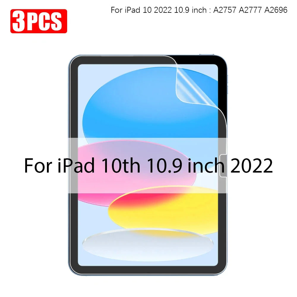 3Pcs Paper Feel Like Screen Protector For ipad Air 11 Pro 13 2024 10th 9th Generation 8 7 6 Air 5 4 Pro 11 12.9 10.5 No Glass