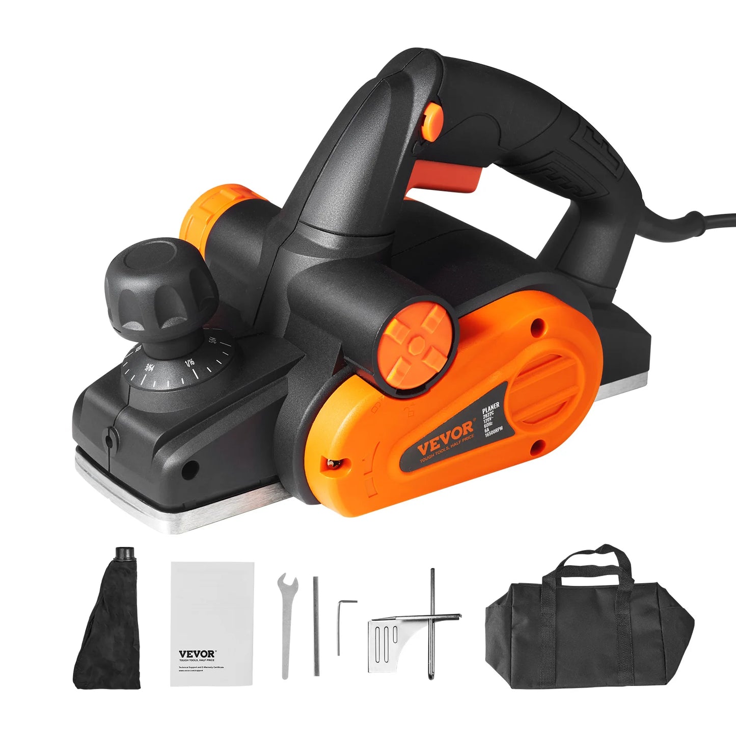 SucceBuy 3-1/4" Electric Hand Planer – 16,500 RPM Woodworking Tool