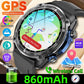 LIGE GPS Offline Map Smart Watch 860mAh Outdoor Sports Compass Altimeter 4GB Memory AMOLED Voice Call 3ATM Men Bracelets