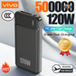 VIVO 120W 50000mAh Power Bank PD 20W Portable Fast Charger External Battery High Capacity For iPhone Samsung Xiaomi