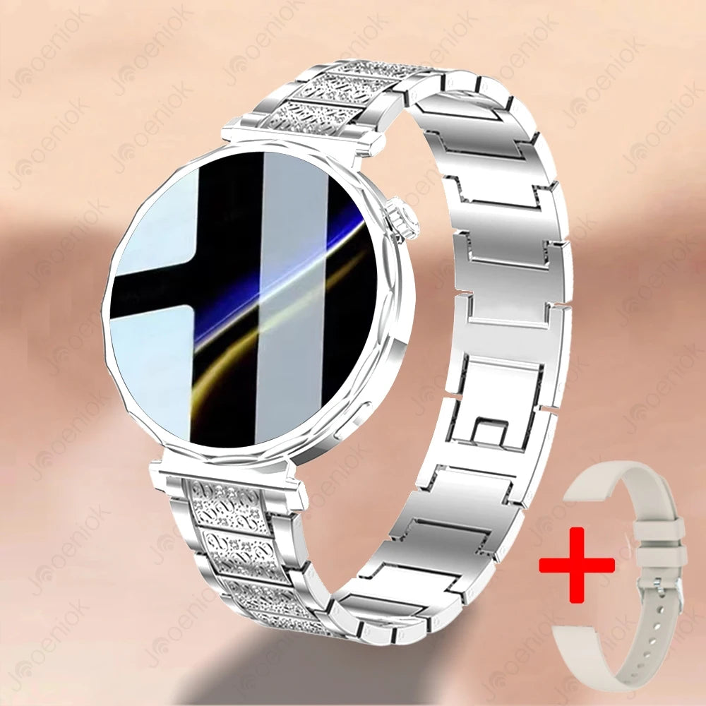2025 New GPS Tracking Smartwatch Women AMOLED HD Screen Heart Rate Bluetooth Call IP68 Waterproof IOS