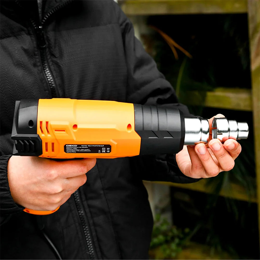 DEKO DKHG06 2000W Heat Gun with 2-Temp Settings & 3 Nozzles