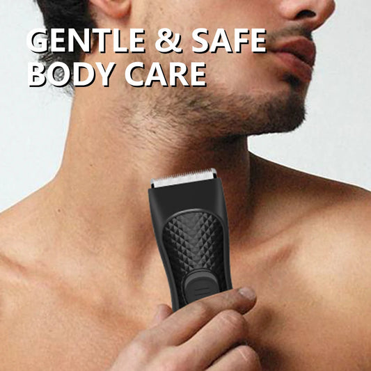 Cordless Waterproof Groin Hair Trimmer – Personal Electric Body Shaver for Men