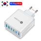 55W PD USB Charger 6 Ports Fast Charging Travel For iPhone Samsung Huawei Xiaomi Mobile Phone Quick 3.0