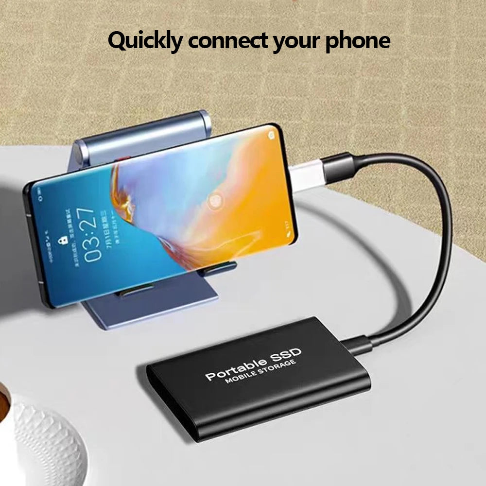 Portable SSD External Hard Drive – 1TB/2TB High-Speed USB 3.1 for PC, Mac & Laptops