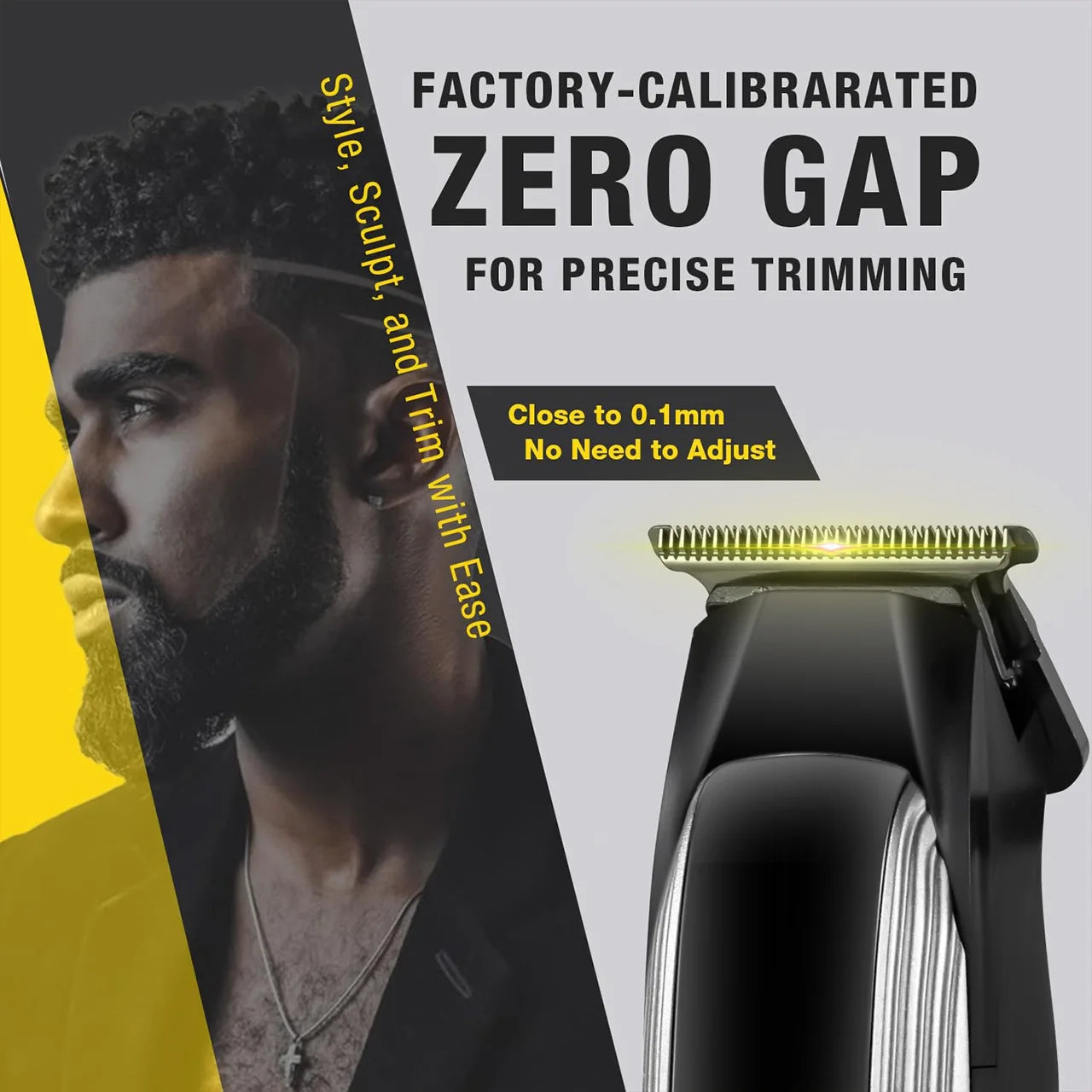 SURKER Professional Hair Clipper – Ceramic Blade, LED Display, USB Charging