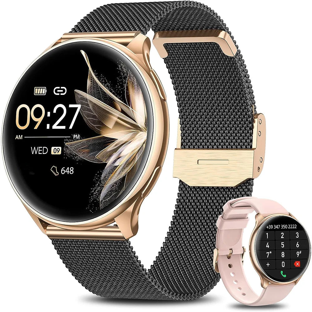 Feminine 1.39'' HD Smart Watch with Menstrual Cycle Tracker Heart Rate & Sleep Monitor IP67 Waterproof Fitness for Women