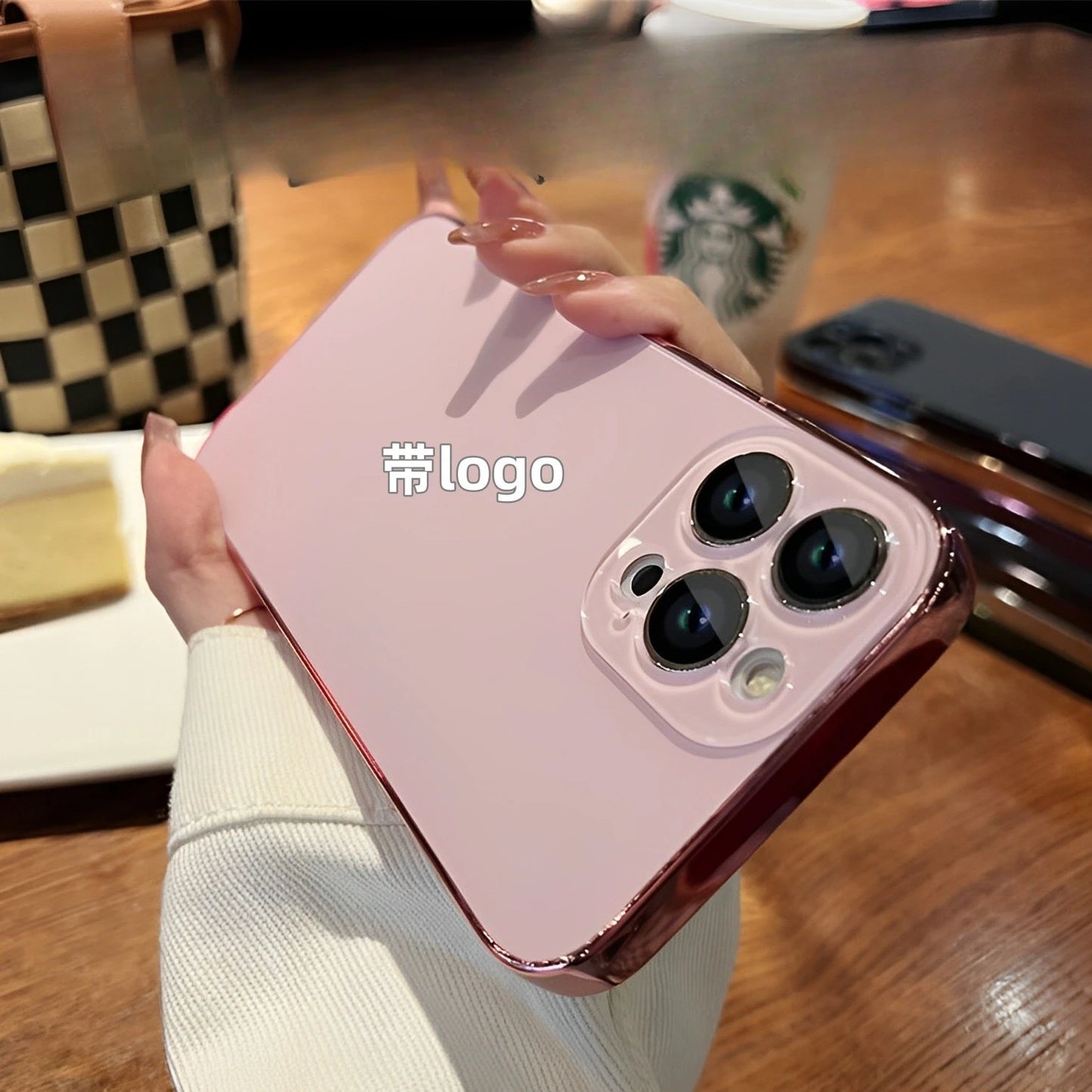 Original High Quality Plating Transparent Phone Case For IPhone 16 15 14 13 12 11 Pro Max Plus Lens Film Protection Back